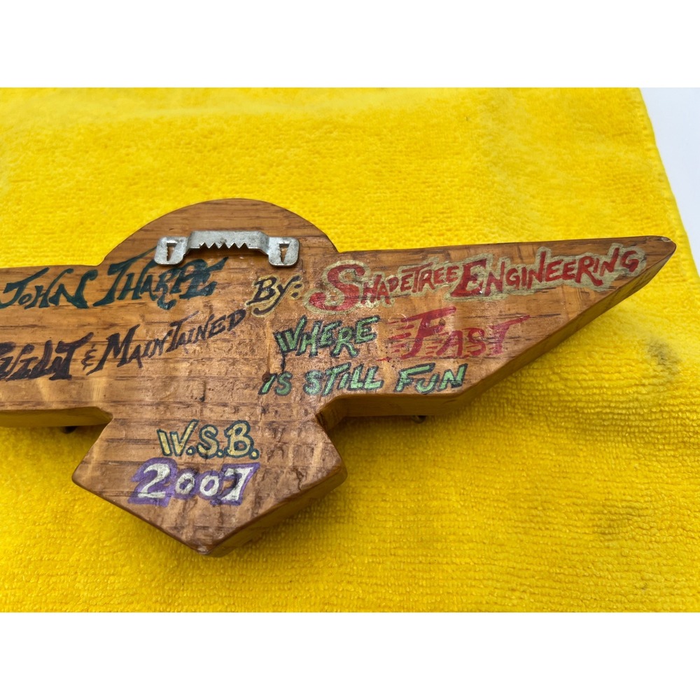 Harley Davidson USA Wooden Key Rack Wall Mount Winged Logo 5 Hook Handcrafted - Picture 6 of 8